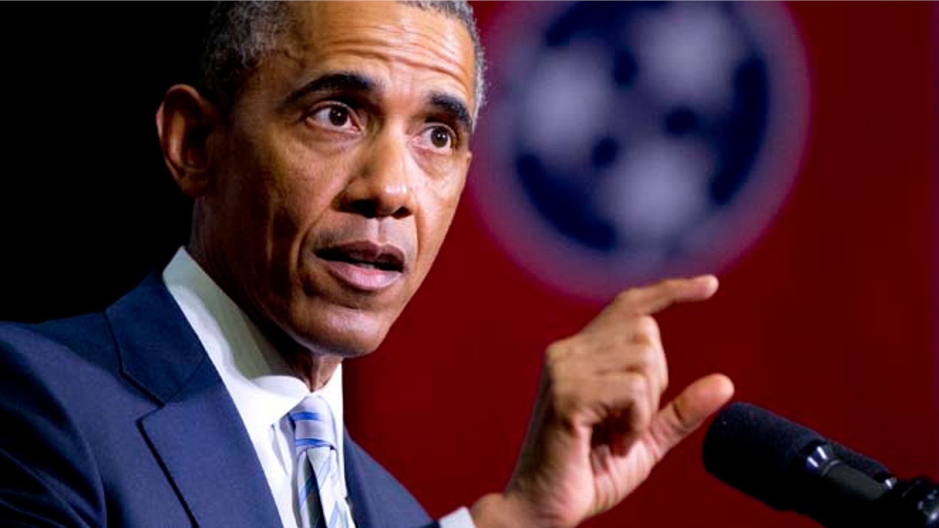 Jan. 9, 2015: President Barack Obama speaks at Pellissippi State Community College in Knoxville, Tenn., about new initiatives to help more Americans go to college and get the skills they need to succeed. (AP)