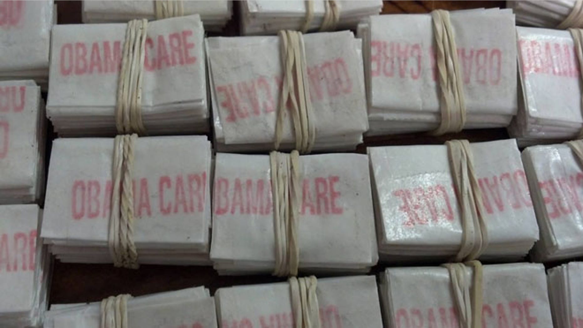 Massachusetts state troopers pulled over a vehicle carrying 1,250 bags of heroin marked "ObamaCare"