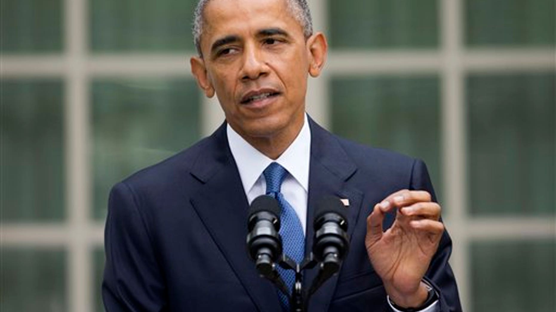 June 26: President Obama speaks in the Rose Garden of the White House after the Supreme Court declared that same-sex couples have the right to marry anywhere in the US.