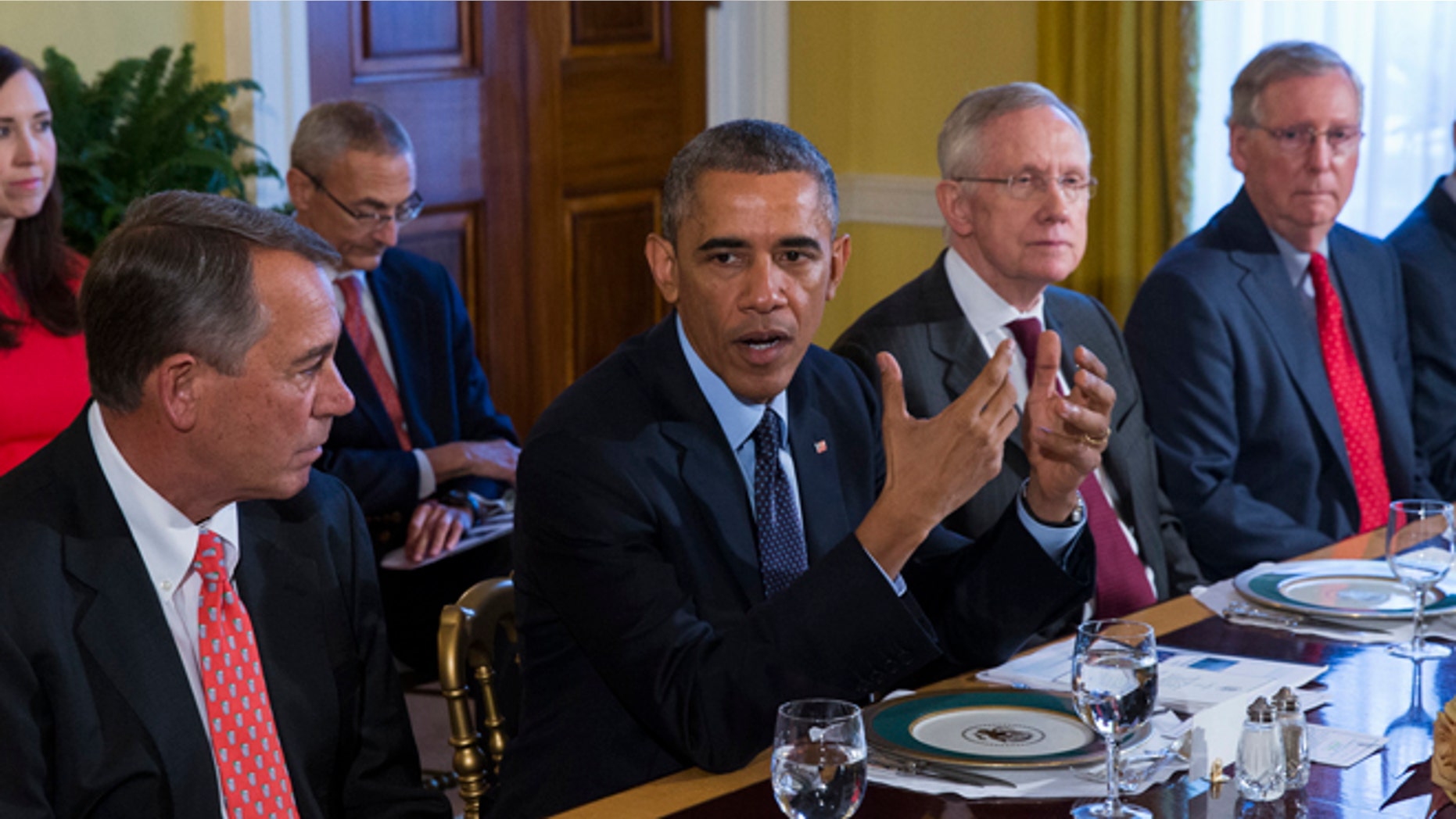 Nov. 7, 2014: President Obama meets with congressional leaders in the White House in Washington, D.C.