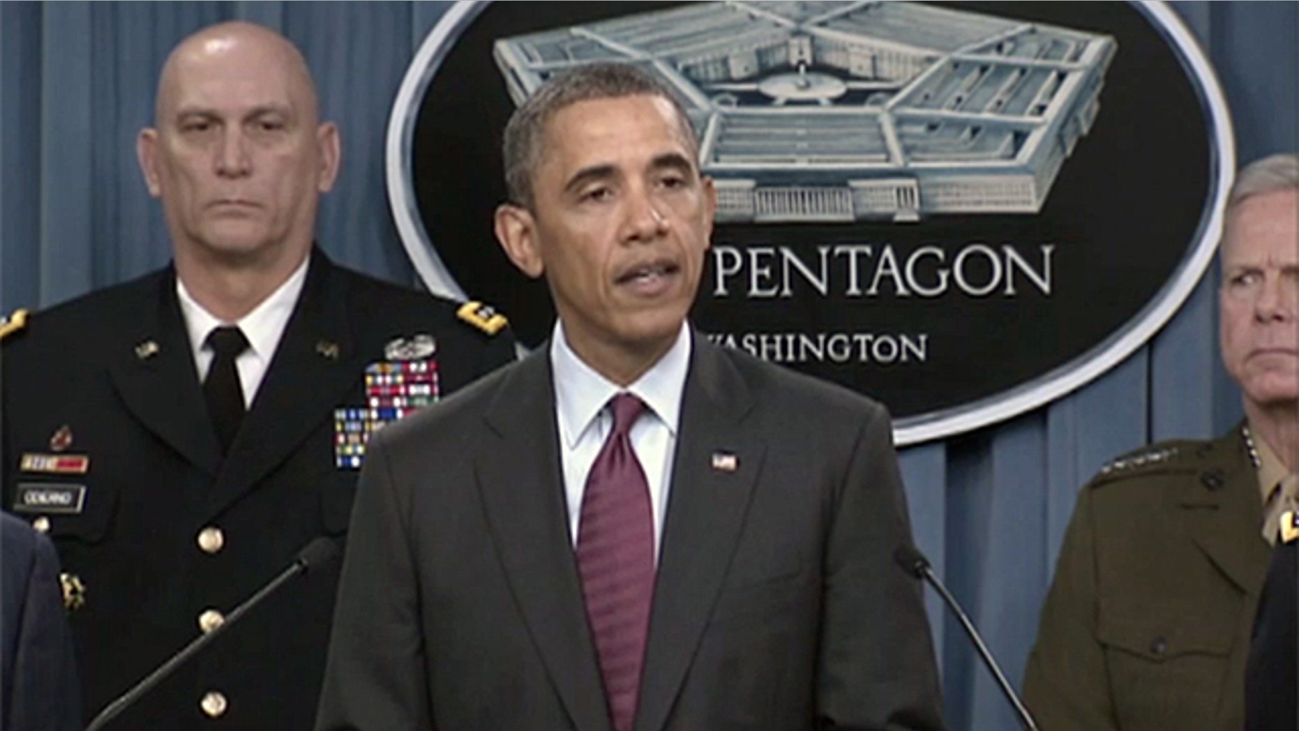 Jan. 5, 2011: President Obama announces cuts to the growth in the defense budget in a rare appearance by a president at the Pentagon briefing room.