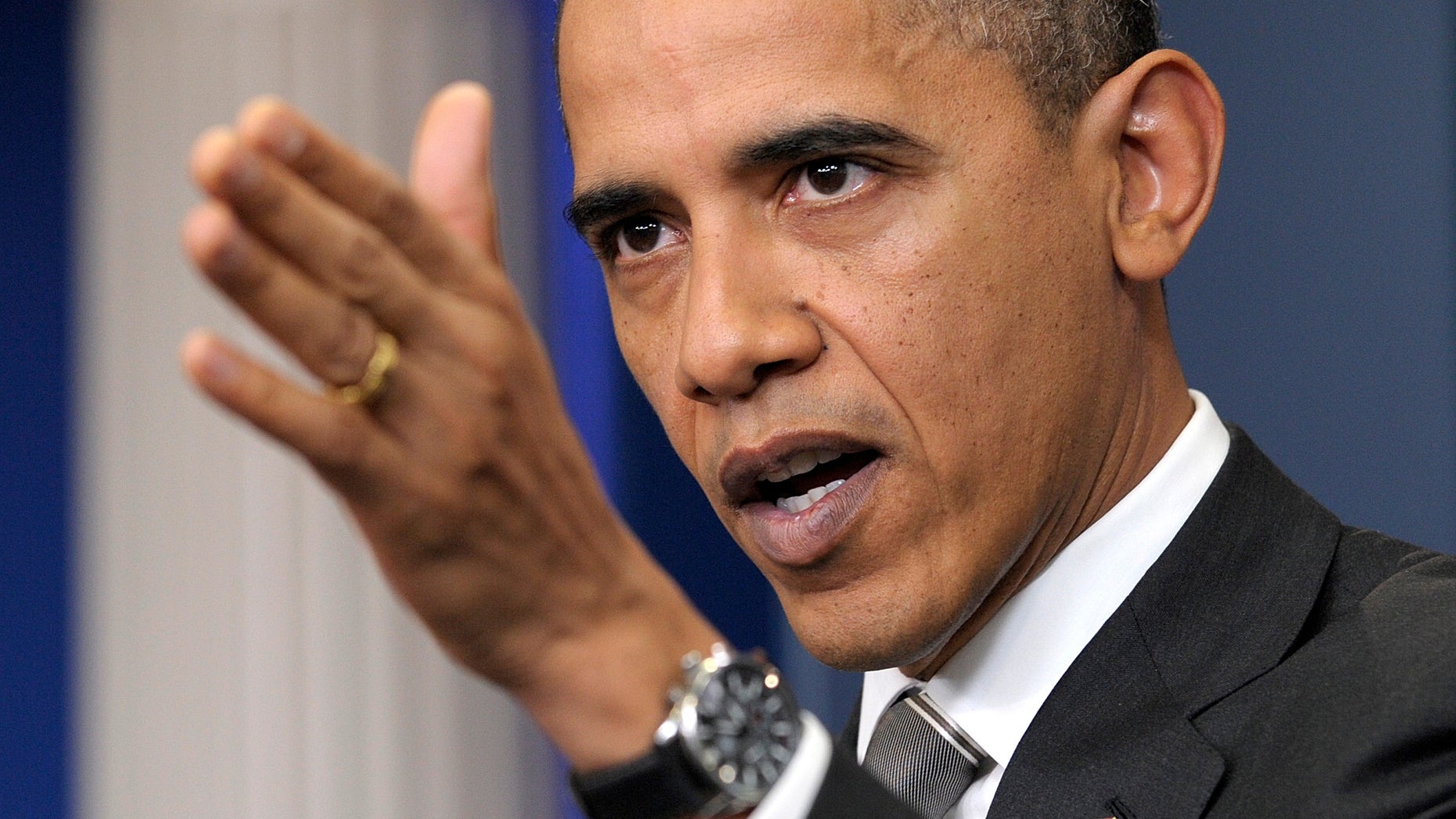 Dec. 7: Obama gestures during a news conference in the White House briefing room in Washington. If Obama persuades reluctant Congressional Democrats to quickly endorse the tax cuts he negotiated with Republicans, that would clear the way for the Senate to consider the New START treaty.