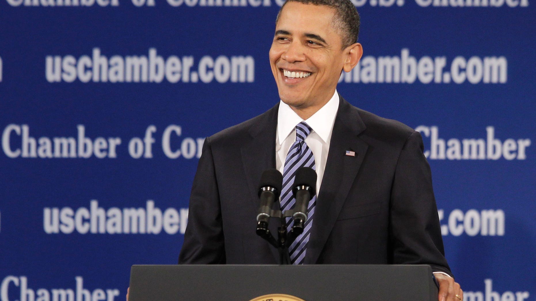 Feb. 7: Obama speaks at the U.S. Chamber of Commerce in Washington.