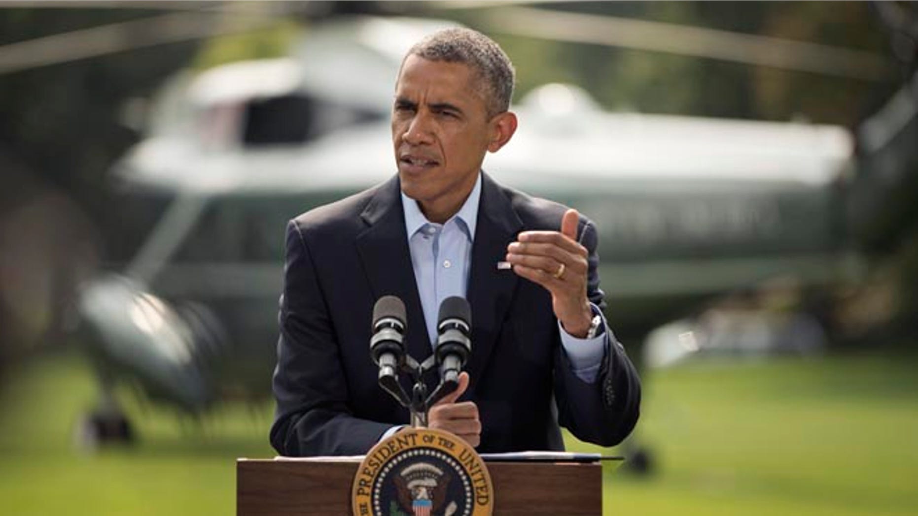 FILE: Aug. 9, 2014: President Obama speaks at the White House about the ongoing situation in Iraq.