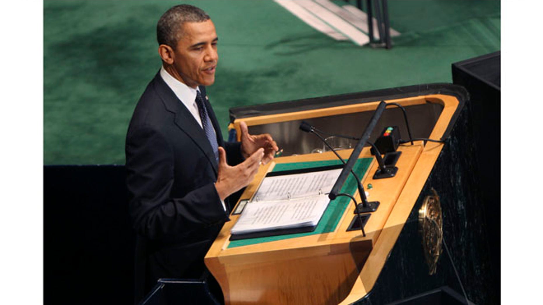Sept. 25, 2012: President Obama addresses the 67th session of the General Assembly at United Nations headquarters.