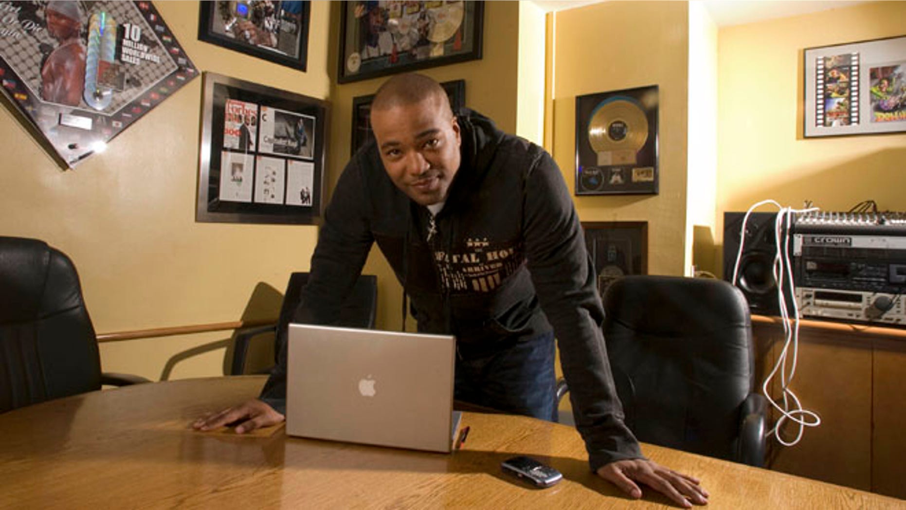 Feb. 28, 2007: This file photo shows hip-hop mogul Chris Lighty in his office in New York.