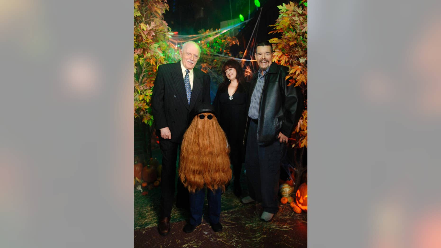 This Oct. 31, 2006 photo provided by ABC, shows some of the original cast of the TV show, "The Addams Family," from left, John Astin, (Gomez Addams), Felix Silla, (Cousin Itt), Lisa Loring, (Wednesday Addams) and Ken Weatherwax, (Pugsley Addams), reunited at a special Halloween edition of ABC's "Good Morning America" outside their Times Square studios in New York. Weatherwax, who played the child character Pugsley on "The Addams Family" television series in the 1960s, has died. He was 59. (AP Photo/ ABC, Ida Mae Astute)