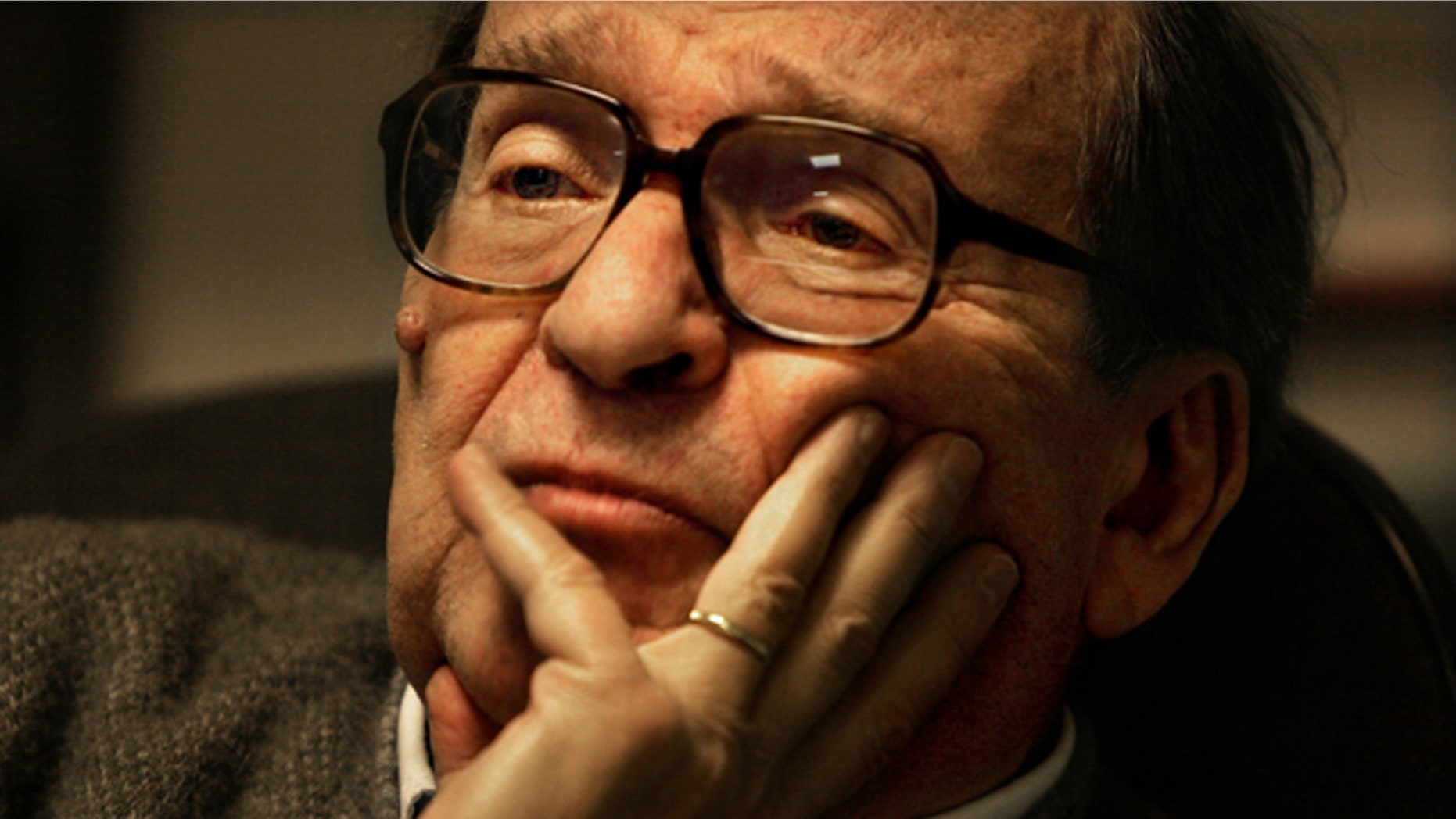 This Tuesday Jan. 31, 2006 picture shows director Sidney Lumet during an interview in his New York office where he discussed the current state of TV news, the focus of his 1976 film, "Network."