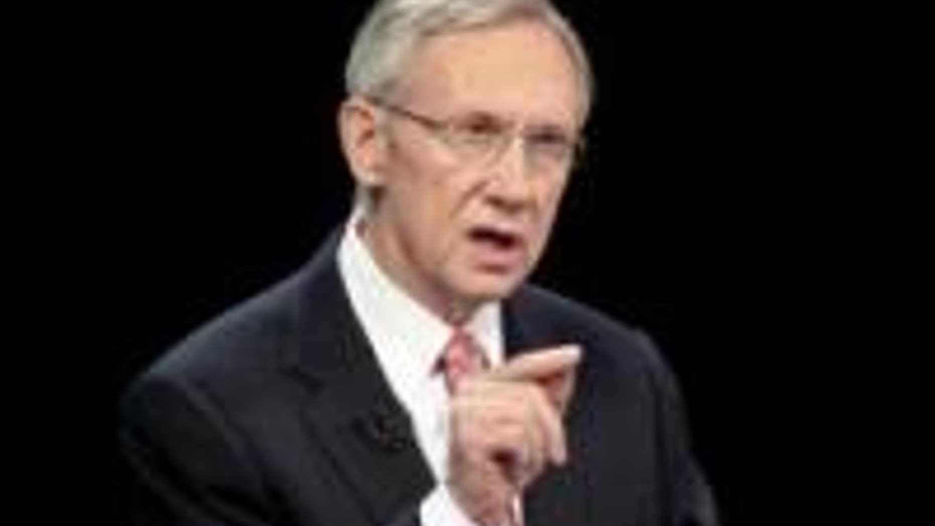 Sen. Majority Leader Harry Reid speaks at an Oct. 14 debate / AP