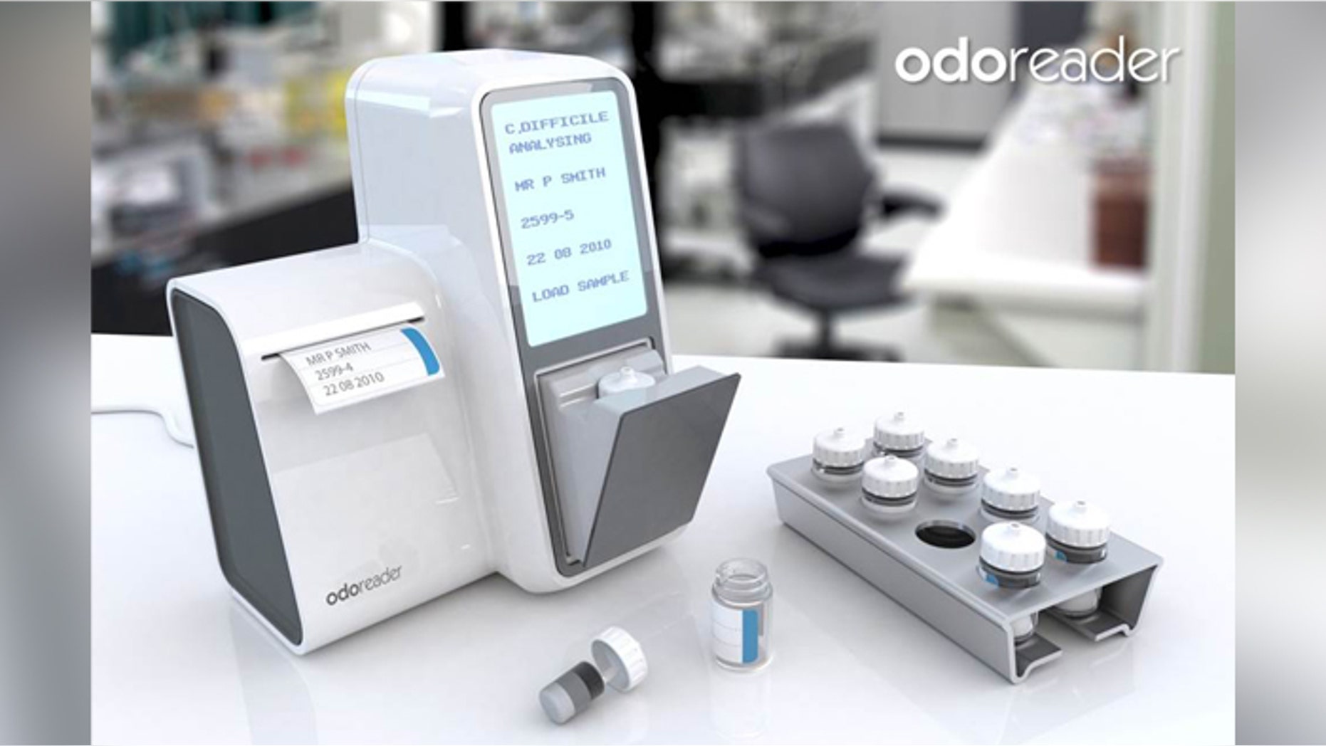 An artist impression of the ODOREADER device, first designed to diagnose patients with C. difficile.