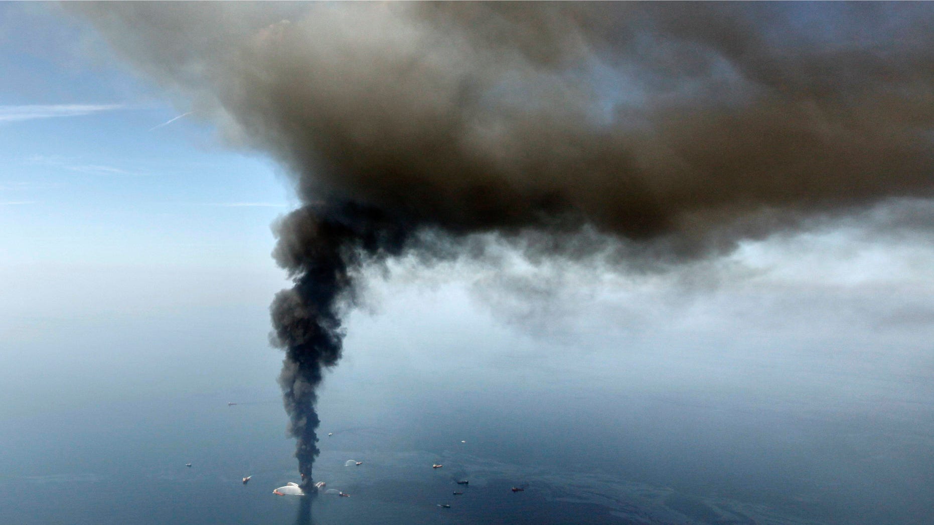 April 21: The Deepwater Horizon oil rig burns in the Gulf of Mexico. The Justice Department sued BP and eight other companies on Dec. 15 in the Gulf oil spill disaster in an effort to recover billions of dollars from the largest offshore spill in U.S. history.