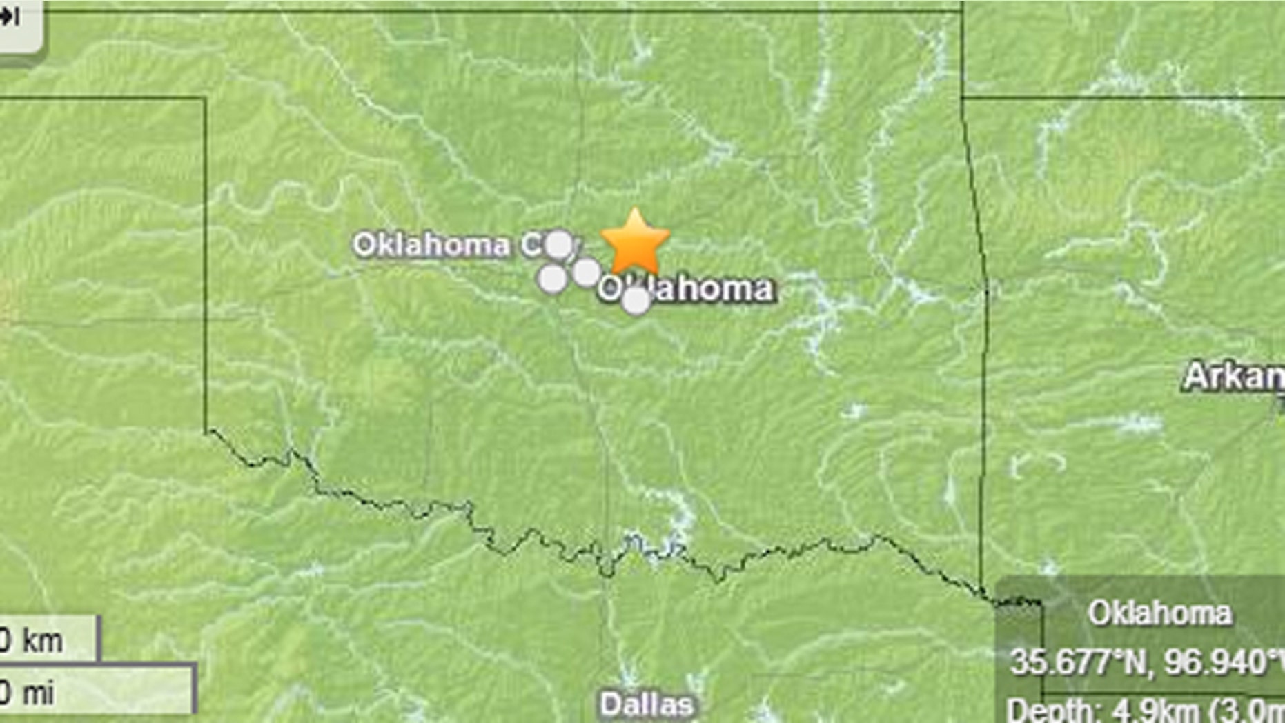April 16, 2013: A series of earthquakes shook central Oklahoma, but no injuries have yet been reported.