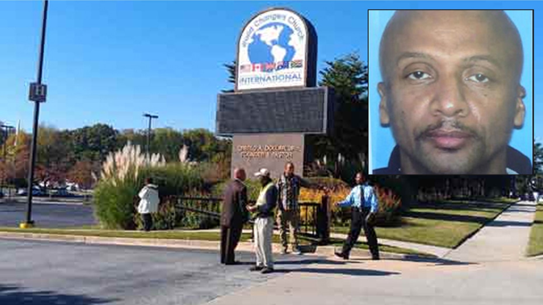 Police on the scene of a deadly shooting at World Changers International Church in College Park. Floyd Palmer was named the suspect.