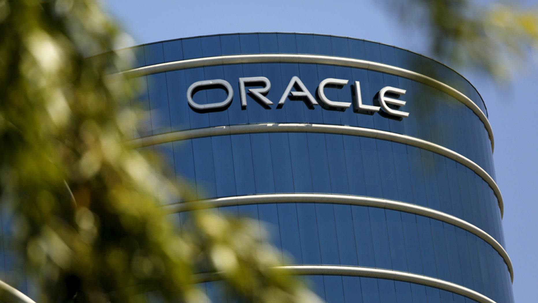 The Oracle logo is seen on its campus in Redwood City, California June 15, 2015.