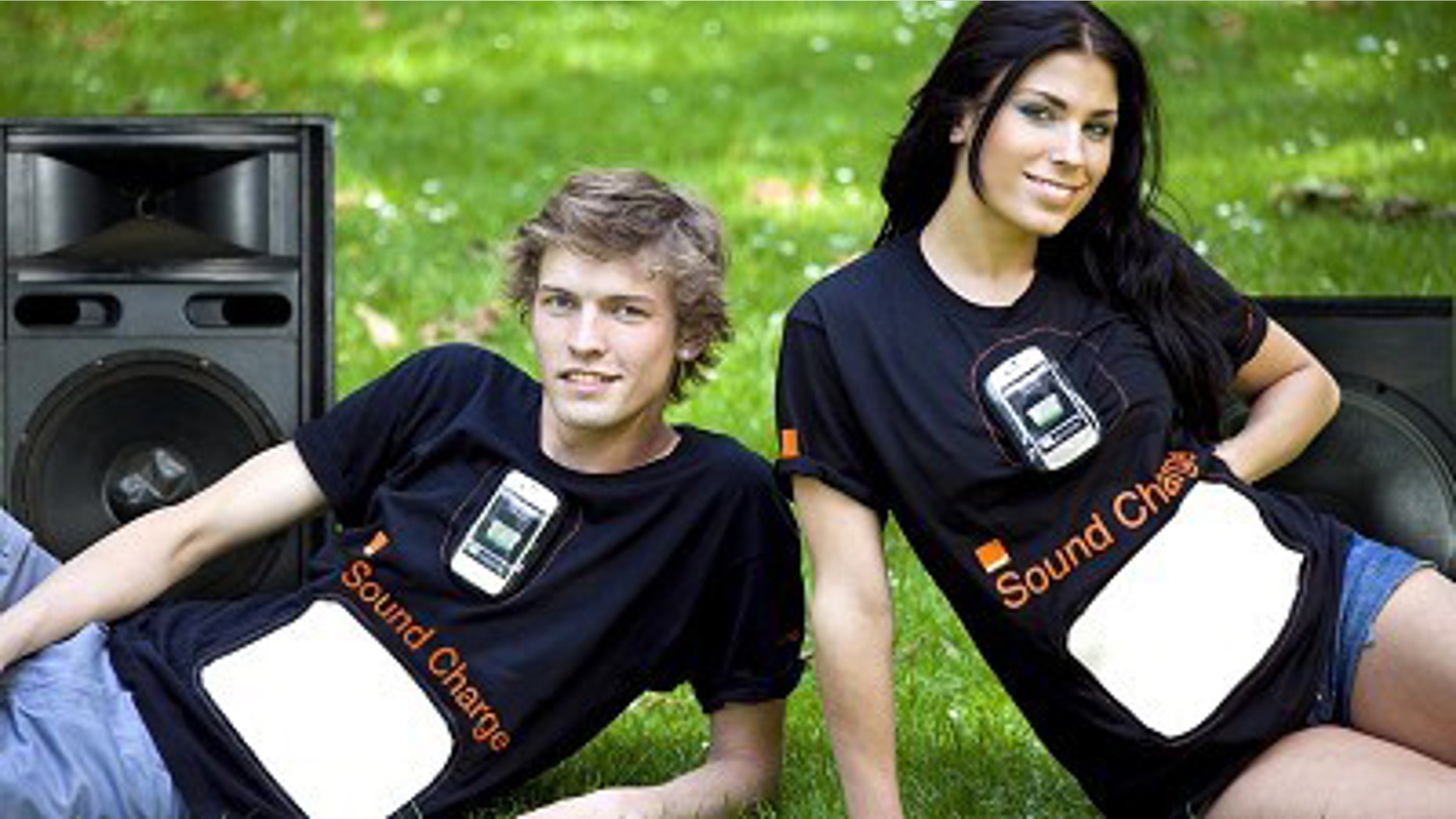 A new experimental t-shirt from mobile phone provider Orange can charge a cell phone.