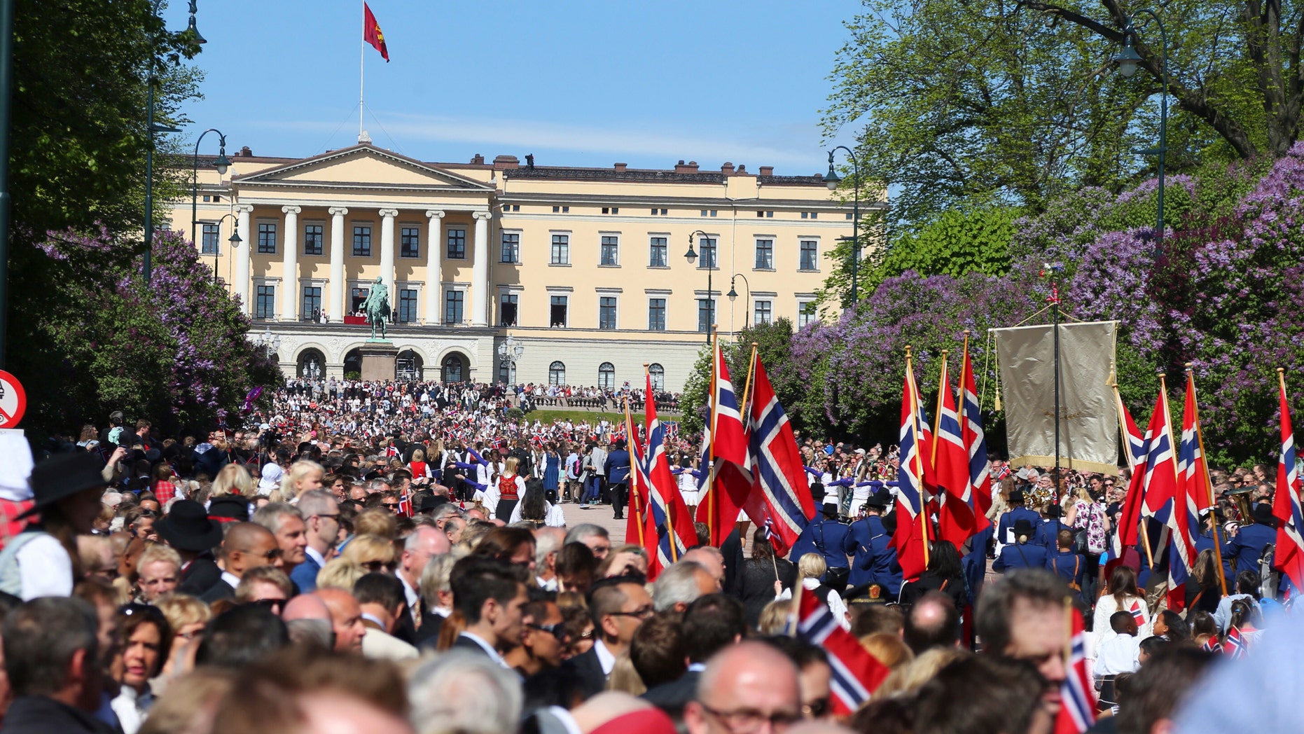 File photo - People gather to take part in the celebration of the Norwegian National Day in the main street of Oslo, in this May 17, 2014 picture provided by NTB Scanpix.