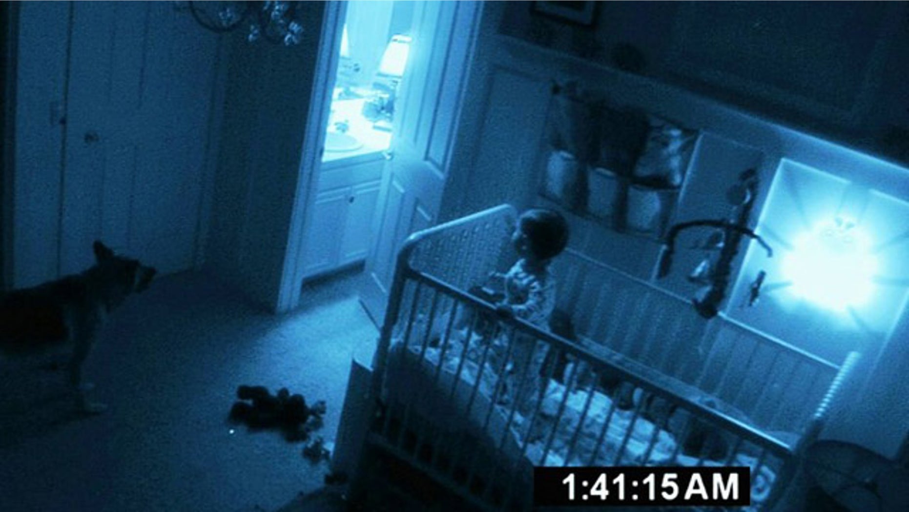 A scene from the film 'Paranormal Activity 2,' shot on a shoestring budget of just $15,000.