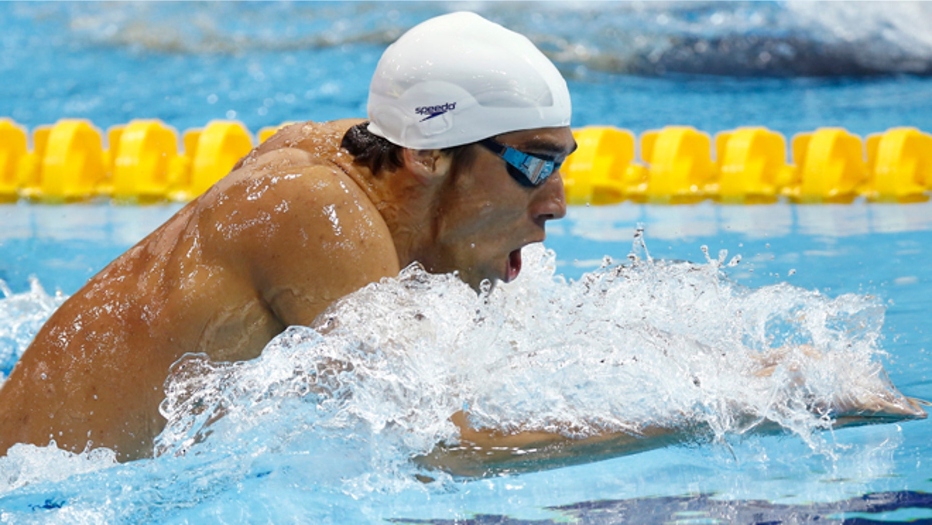 July 28, 2012: USA's Michael Phelps competes in a heat of the men's 400-meter individual medley at the Aquatics Centre in the Olympic Park during the 2012 Summer Olympics in London.