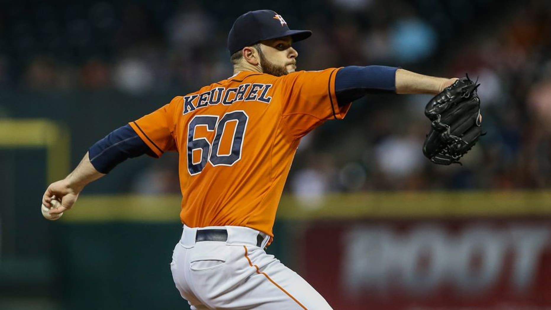 May 15, 2015; Houston, TX, USA; Houston Astros starting pitcher Dallas Keuchel (60) pitches during the third inning against the Toronto Blue Jays at Minute Maid Park. Mandatory Credit: Troy Taormina-USA TODAY Sports