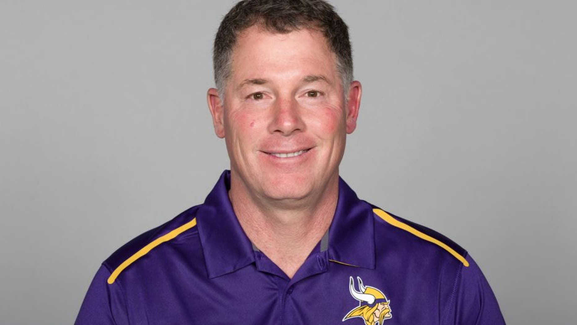 FILE - This is a 2016 file photo showing Pat Shurmur of the Minnesota Vikings NFL football team. Vikings offensive coordinator Norv Turner has resigned. Heâs been replaced on an interim basis by Pat Shurmur. The Vikings announced the news on Wednesday, Nov. 2, 2016, two days after their second consecutive defeat. (AP Photo)