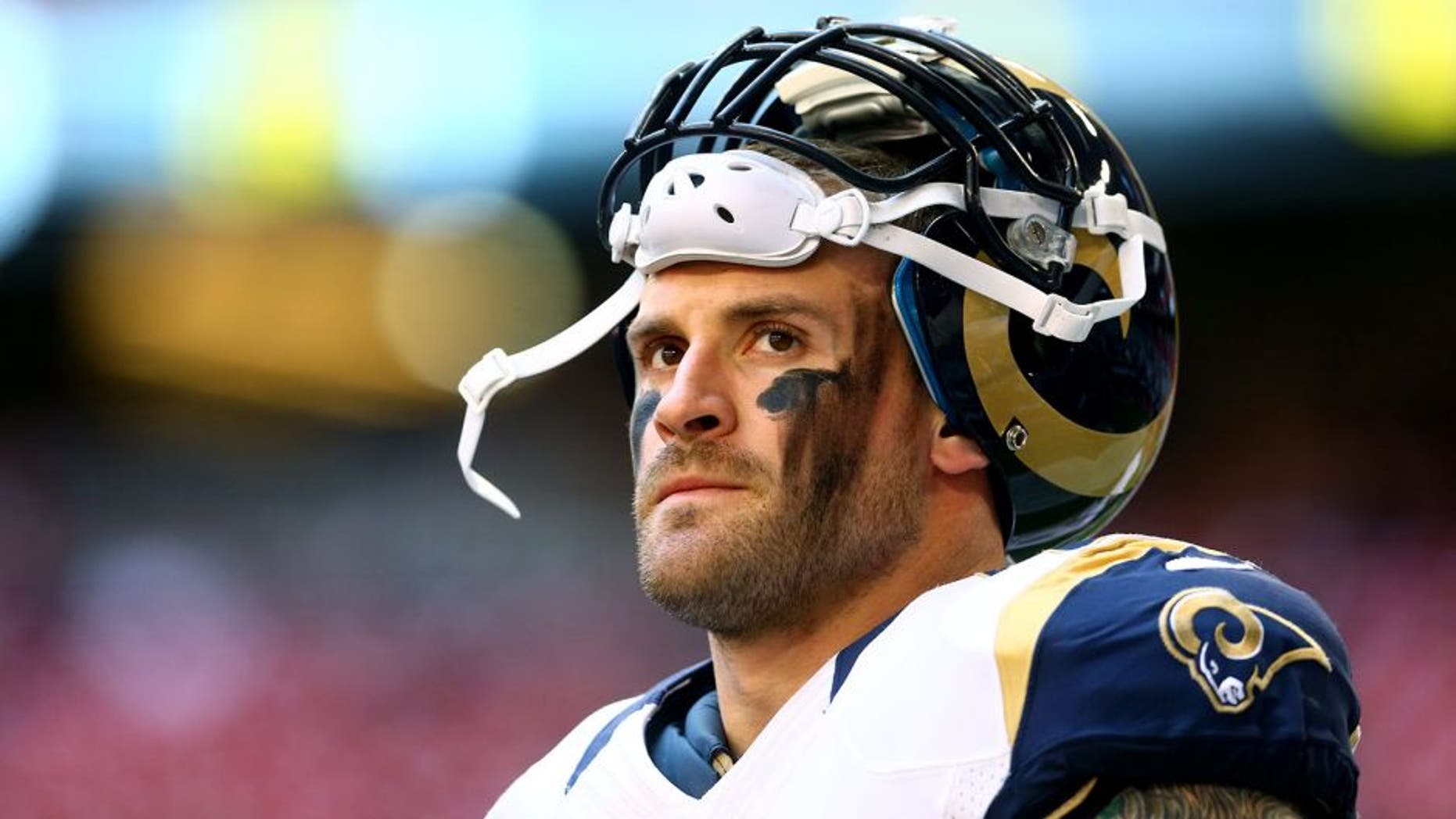 Dec 8, 2013; Phoenix, AZ, USA; St. Louis Rams defensive end Chris Long (91) against the Arizona Cardinals at University of Phoenix Stadium. Mandatory Credit: Mark J. Rebilas-USA TODAY Sports