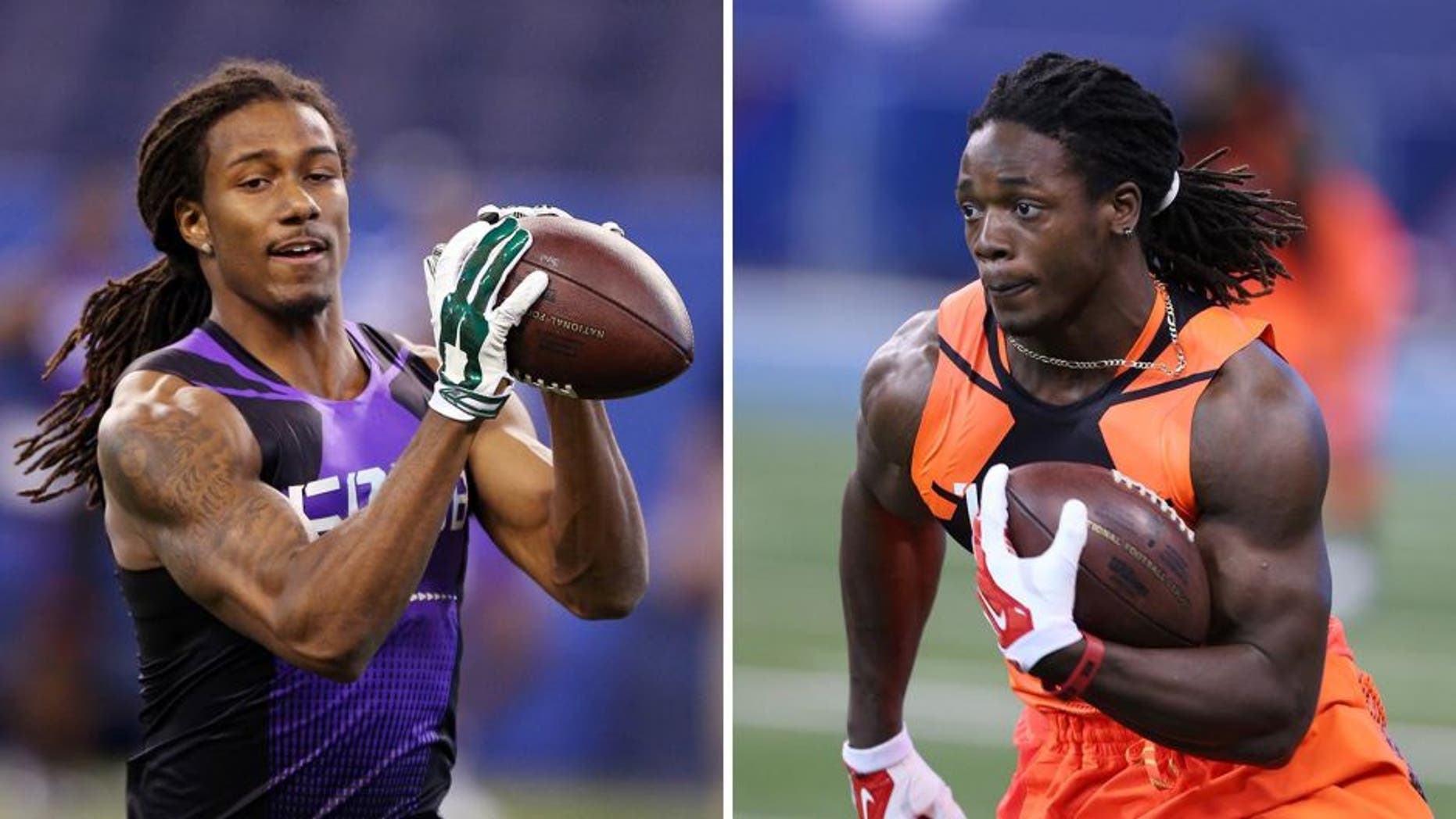 Former high school teammates and college rivals Trae Waynes (left) and Melvin Gordon are poised to both be first-round picks.