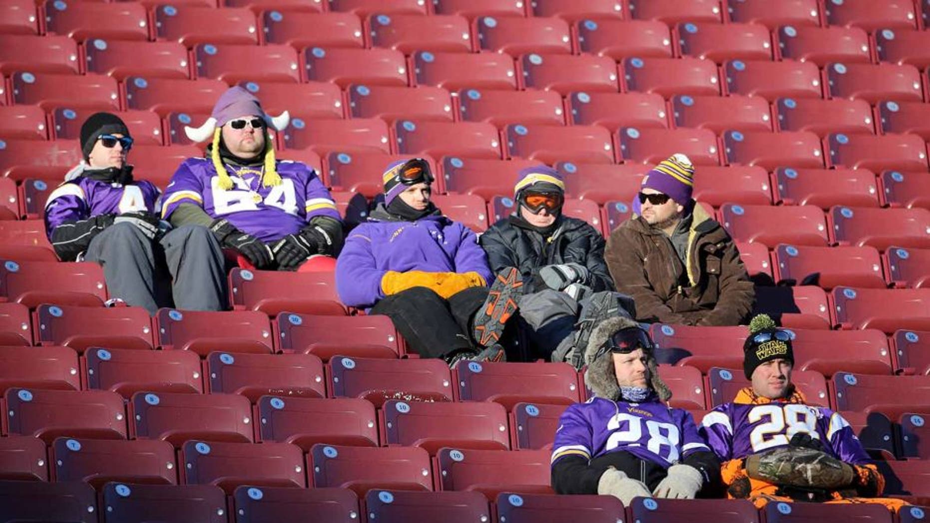 Jan 10, 2016; Minneapolis, MN, USA; Minnesota Vikings fans stay seated in the stands after a NFC Wild Card playoff football game against the Seattle Seahawks at TCF Bank Stadium. Mandatory Credit: Brace Hemmelgarn-USA TODAY Sports
