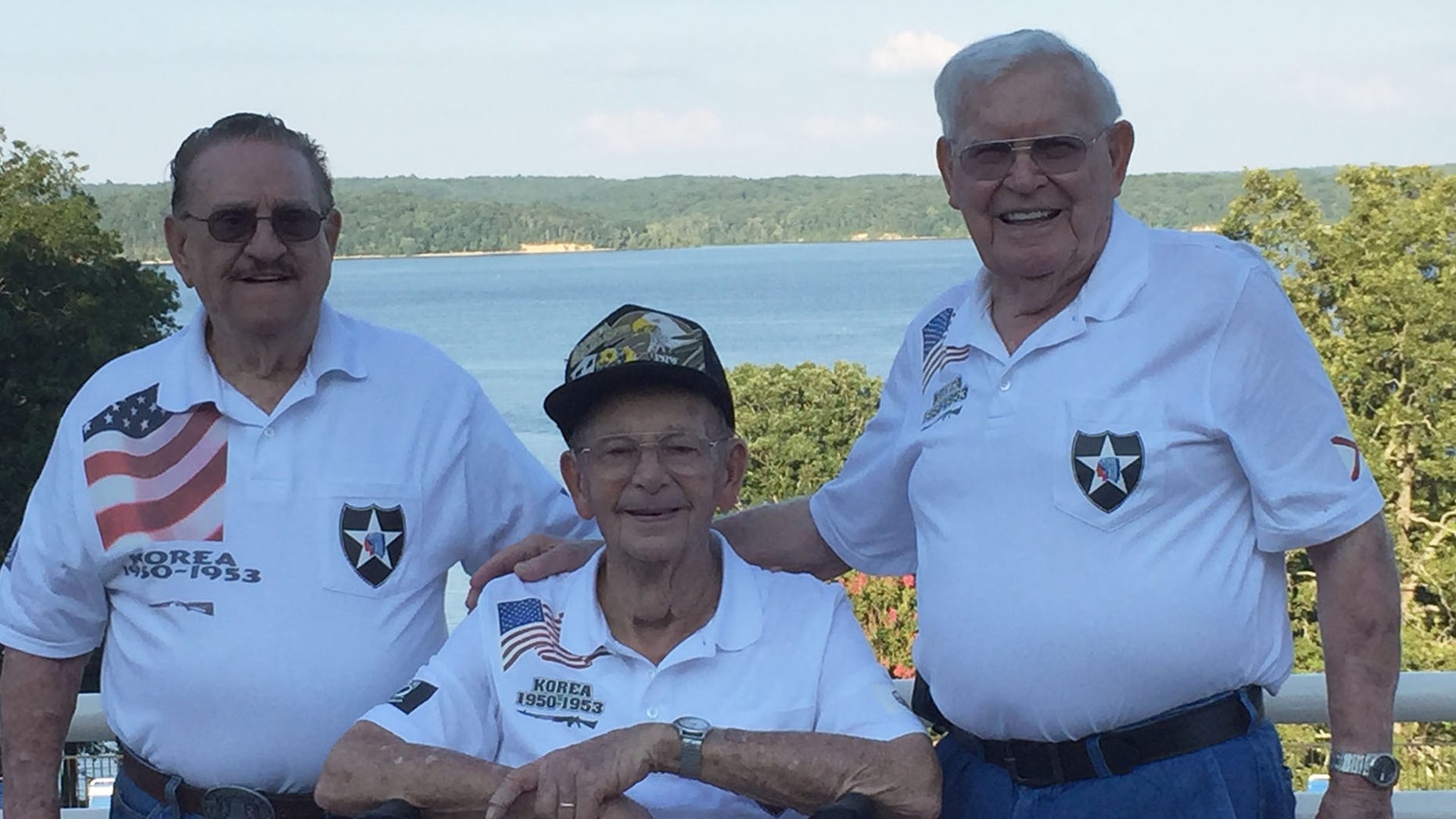 (L to R) Rafael Diaz, Les Robertson, and Newton Duke were held by the Chinese as prisoners of war during the Korean War. Last weekend they reunited for the 64th anniversary of their group.