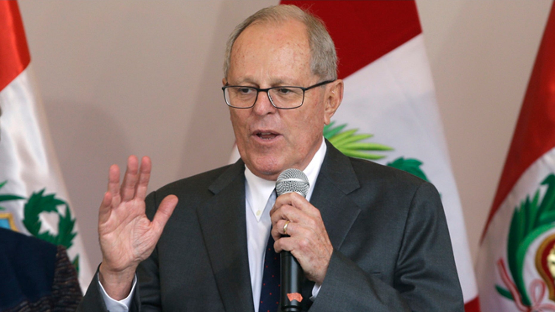 Peru's president-elect Pedro Pablo Kuczynski speaks during a news conference in Lima, Peru. (AP Photo/Martin Mejia)