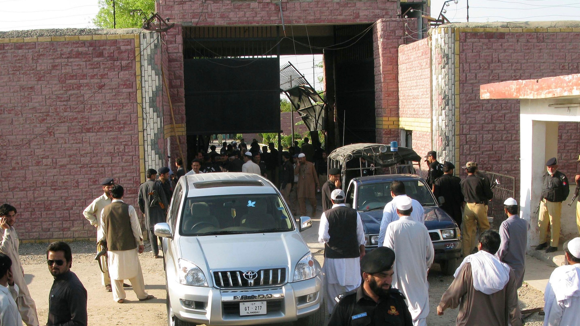 April 15, 2012: Pakistani security officials visit the central jail in Bannu, 106 miles south of Peshawar, Pakistan.
