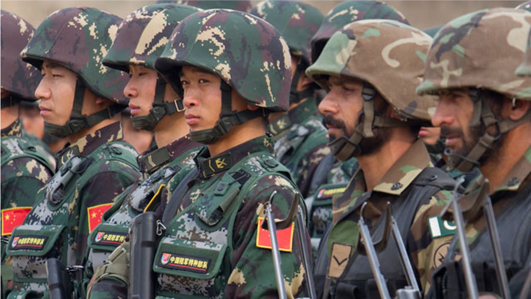 Nov. 24, 2011: Pakistan and Chinese soldiers take part in a joint exercise in Jhelum, Pakistan