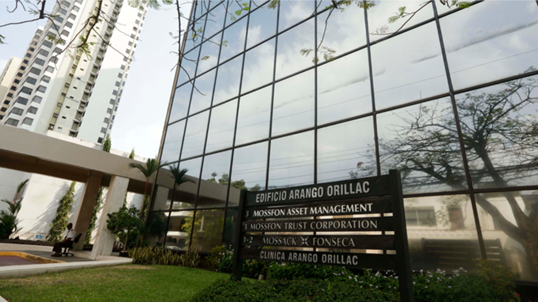 A marquee of the Arango Orillac Building lists the Mossack Fonseca law firm in Panama City, Sunday, April 3, 2016. German daily Sueddeutsche Zeitung says it has obtained a vast trove of documents detailing the offshore financial dealings of the rich and famous. The International Consortium of Investigative Journalism says the latest trove contains includes nearly 40 years of data from the Panama-based law firm, Mossack Fonseca. The company didn't immediately respond to a request for comment. (AP Photo/Arnulfo Franco)