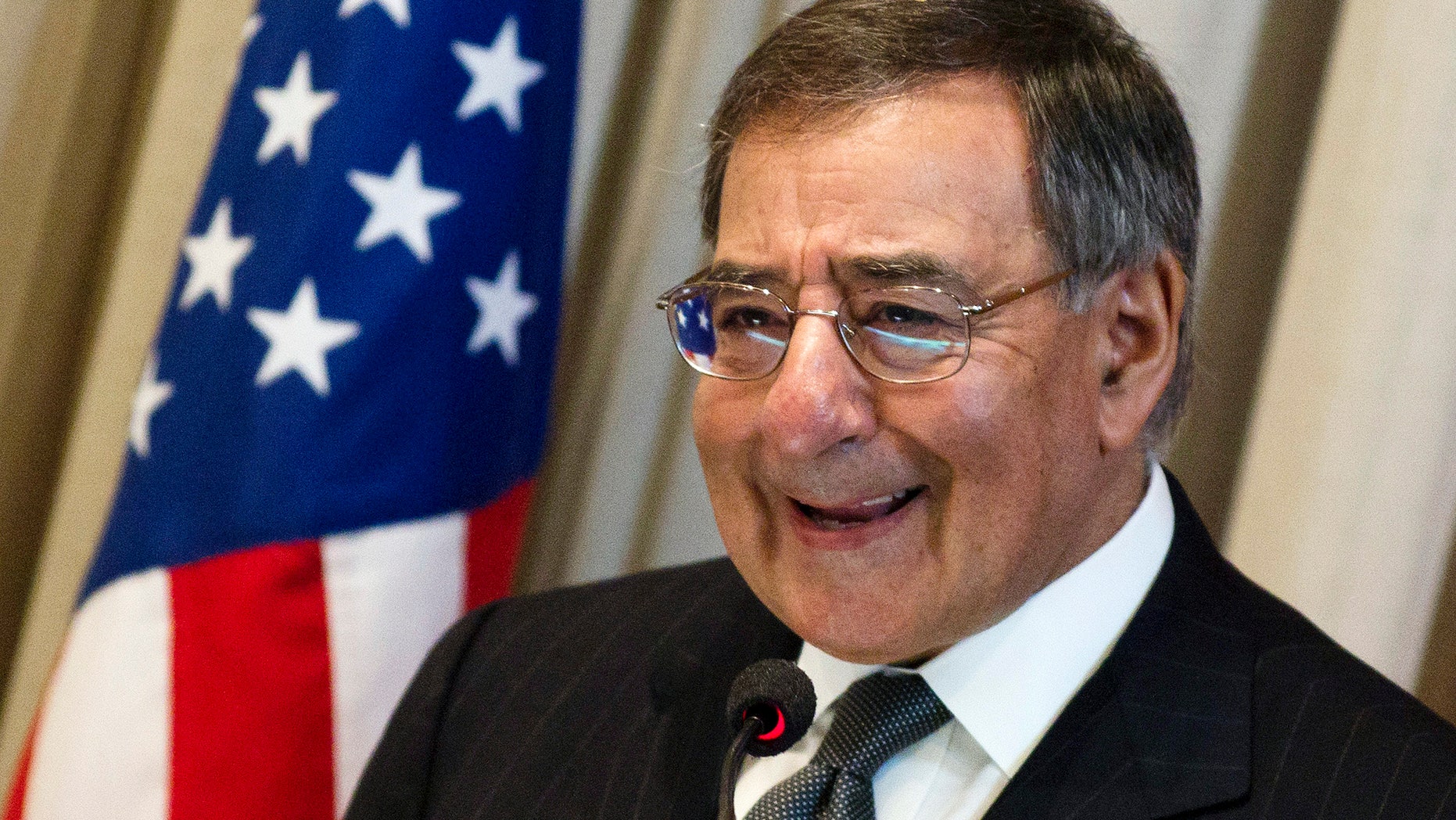 April 25, 2012: In this file photo, U.S. Defense Secretary Leon Panetta speaks at Brazil's Superior War College in Rio de Janeiro, Brazil.