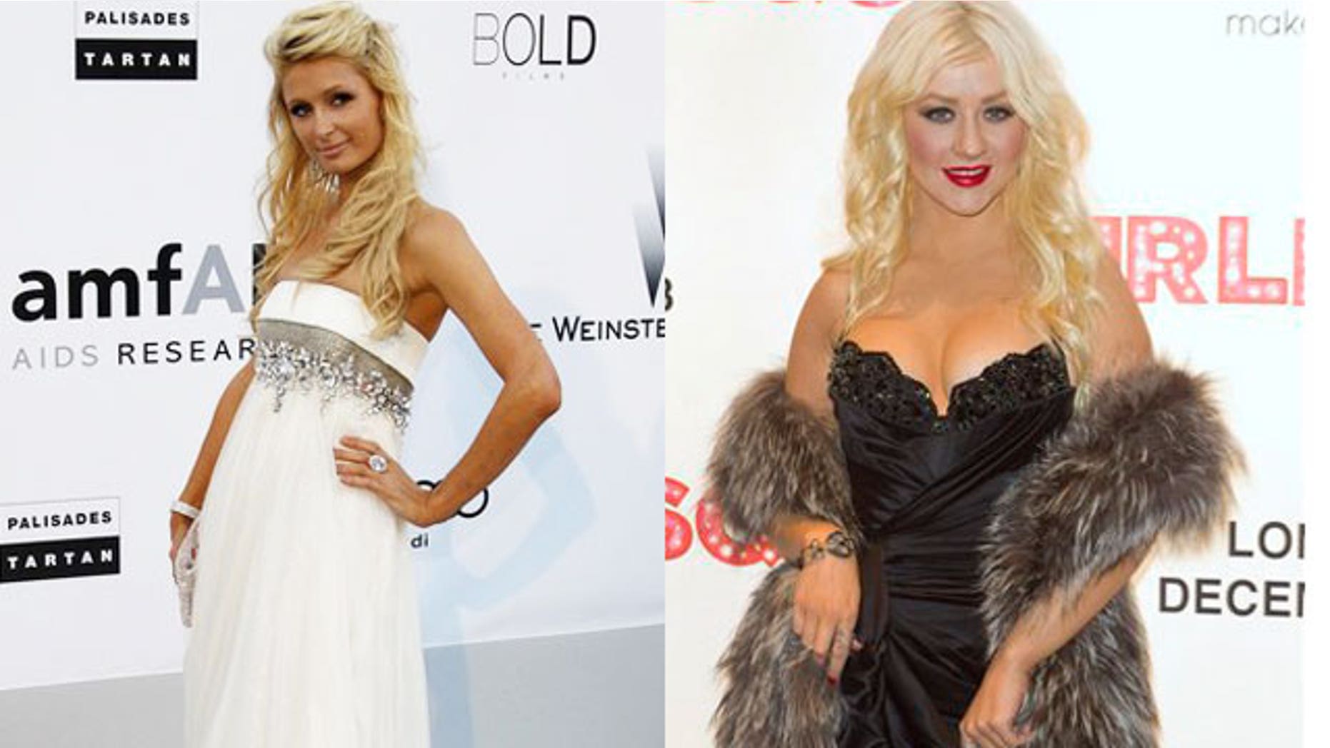 Paris Hilton (L) and Christina Aguilera are both subjects in Strauss' new book.