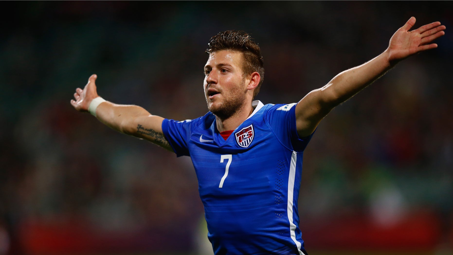 AUCKLAND, NEW ZEALAND - JUNE 02: Paul Arriola of the USA celebrates his goal during the FIFA U-20 World Cup New Zealand 2015 Group A match between New Zealand and the United States at North Harbour Stadium on June 2, 2015 in Auckland, New Zealand. (Photo by Phil Walter/Getty Images)
