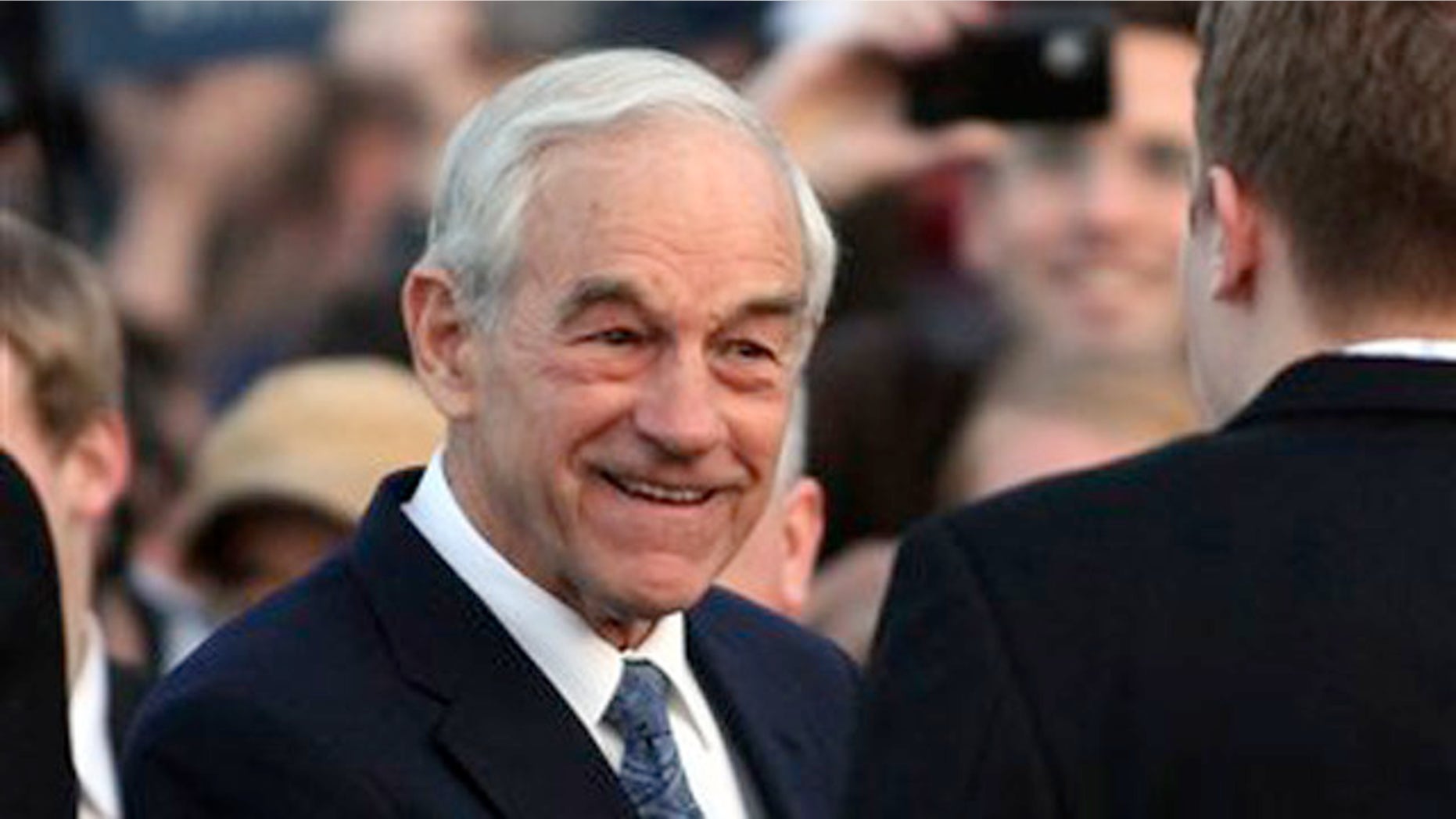 Republican presidential candidate Ron Paul arrives at a campaign event at the University of Wisconsin campus in Madison, Wis., on Thursday, March 29, 2012. (AP Photo/Wisconsin State Journal, Craig Schreiner)