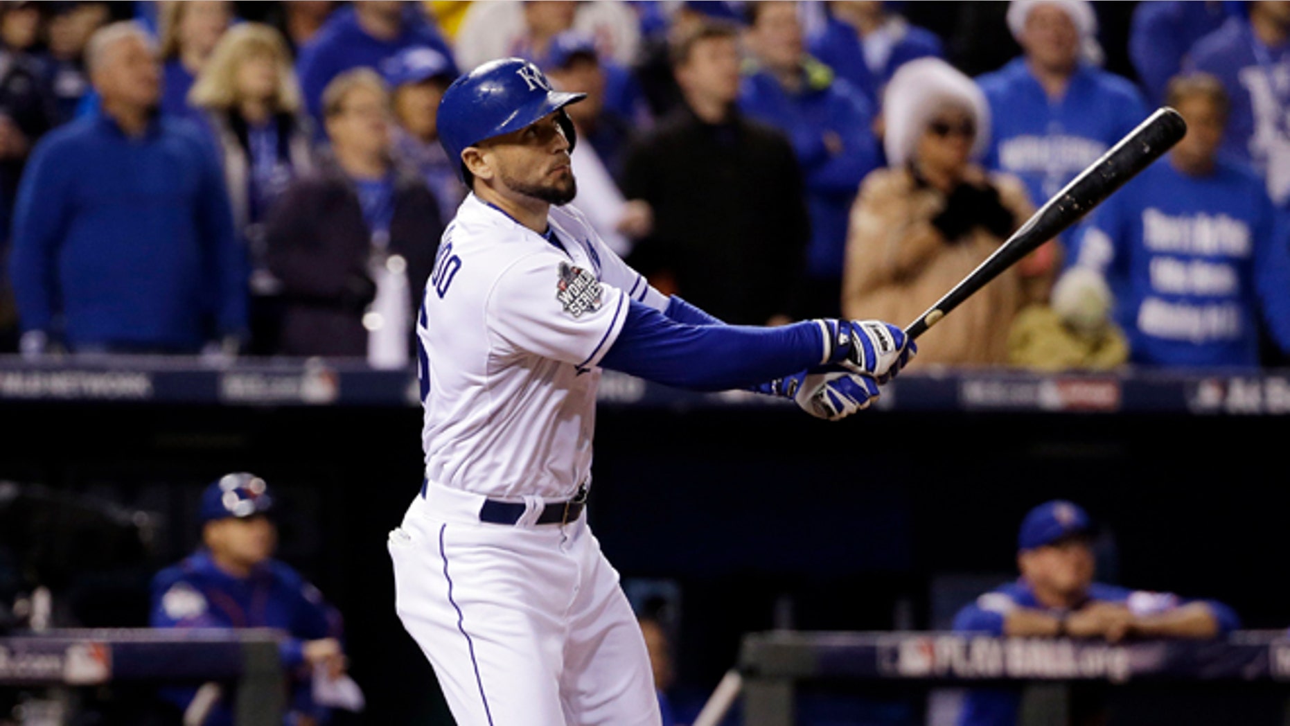 KC Royals Paulo Orlando during the ninth inning of Game 1 against the NY Mets on Oct. 27, 2015.