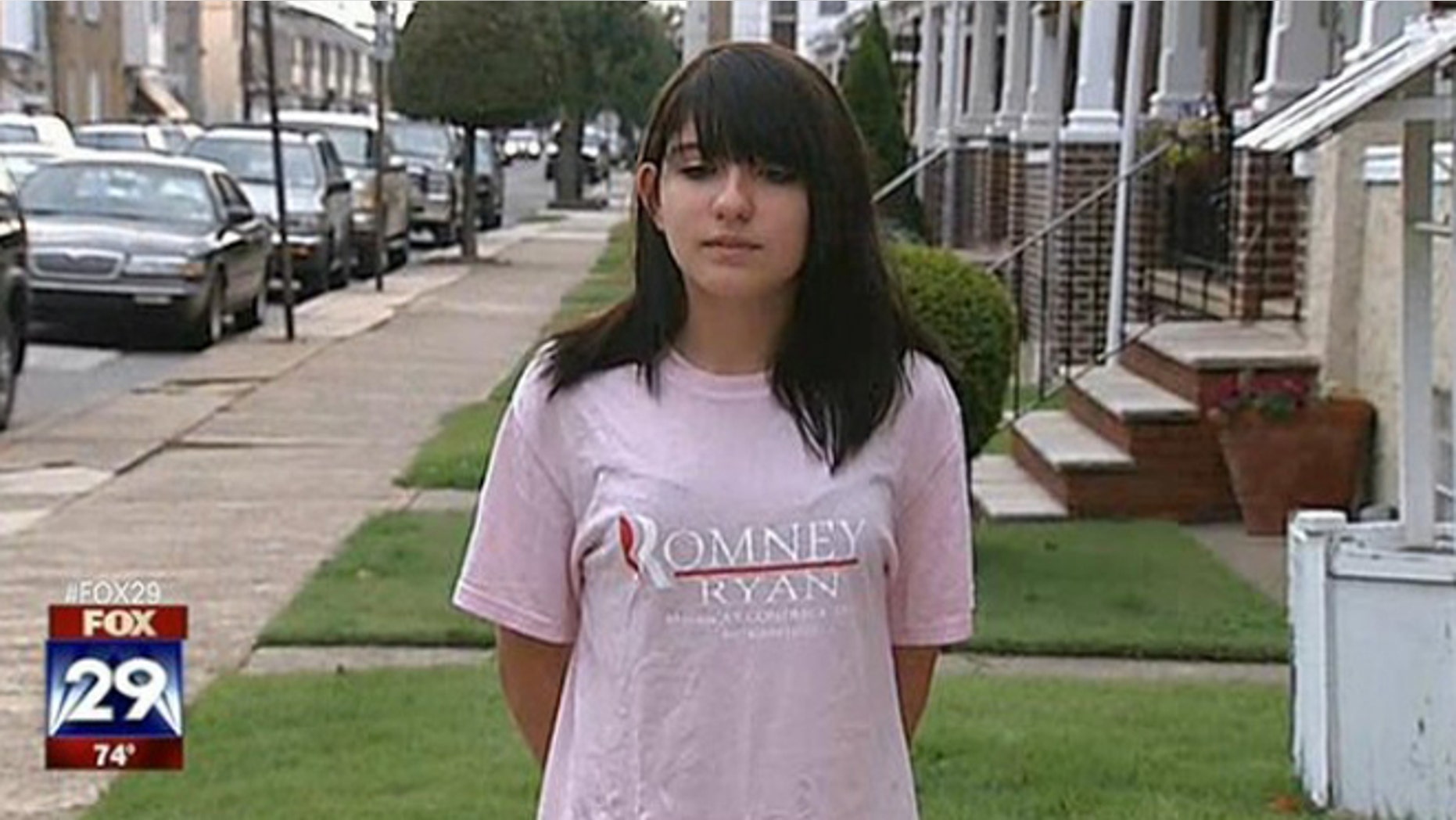 Samantha Pawlucy's lawsuit claims her school district let other students harass her over her Romney T-shirt.