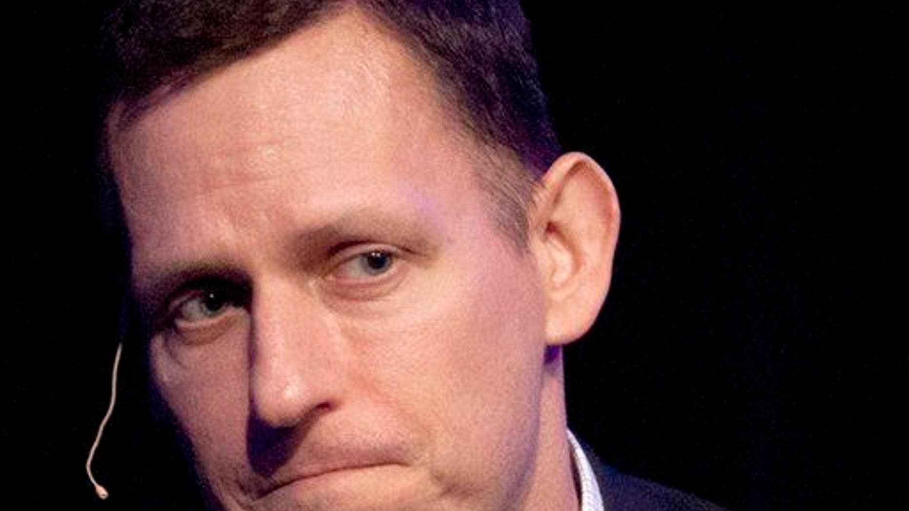 In this March 8, 2012, file photo, Peter Thiel speaks in San Francisco.