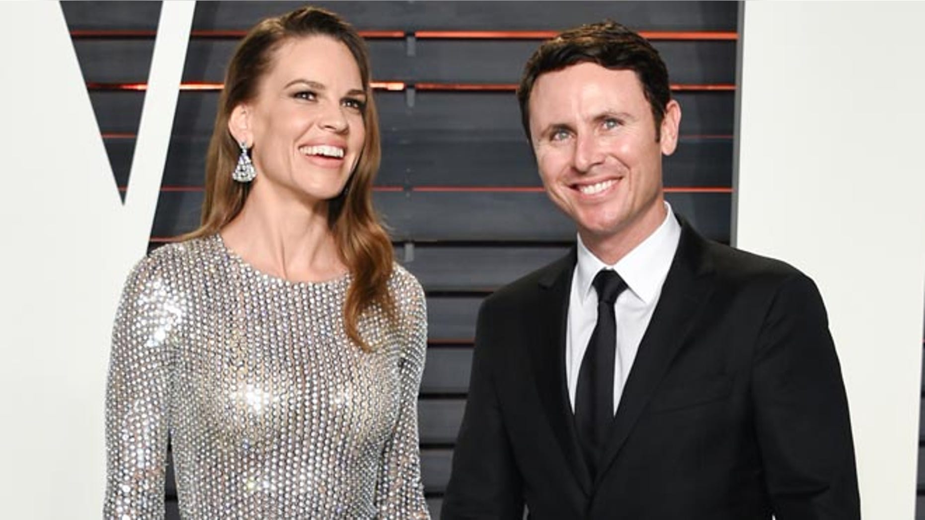 Hilary Swank and Ruben Torres attend the Vanity Fair Fair Oscar Party in Beverly Hills, Calif., on Feb. 28, 2016.