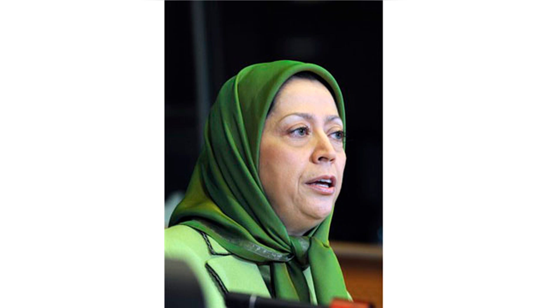 Nov. 2009: President of the National Council of the Iranian Resistance Maryam Rajavi addresses an audience at the European Parliament in Brussels.
