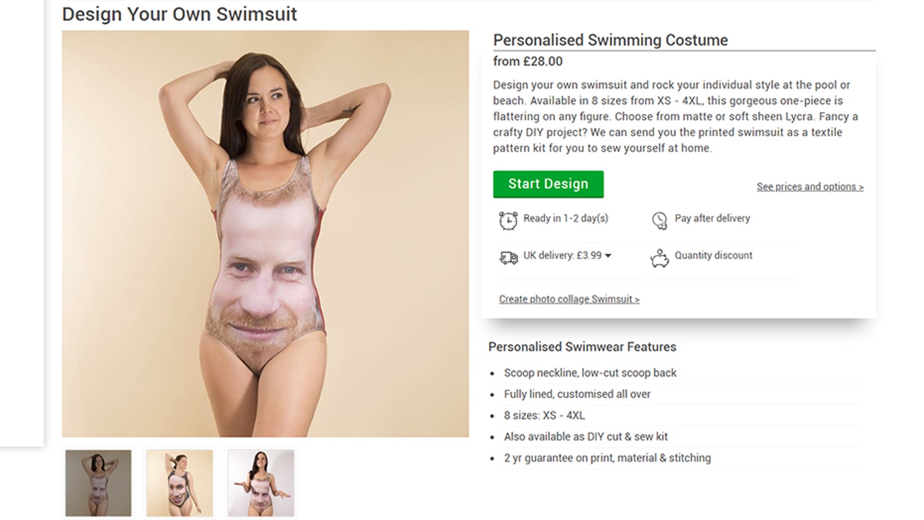 Faces Of Meghan Markle Prince Harry Printed On Swimsuits As Royal