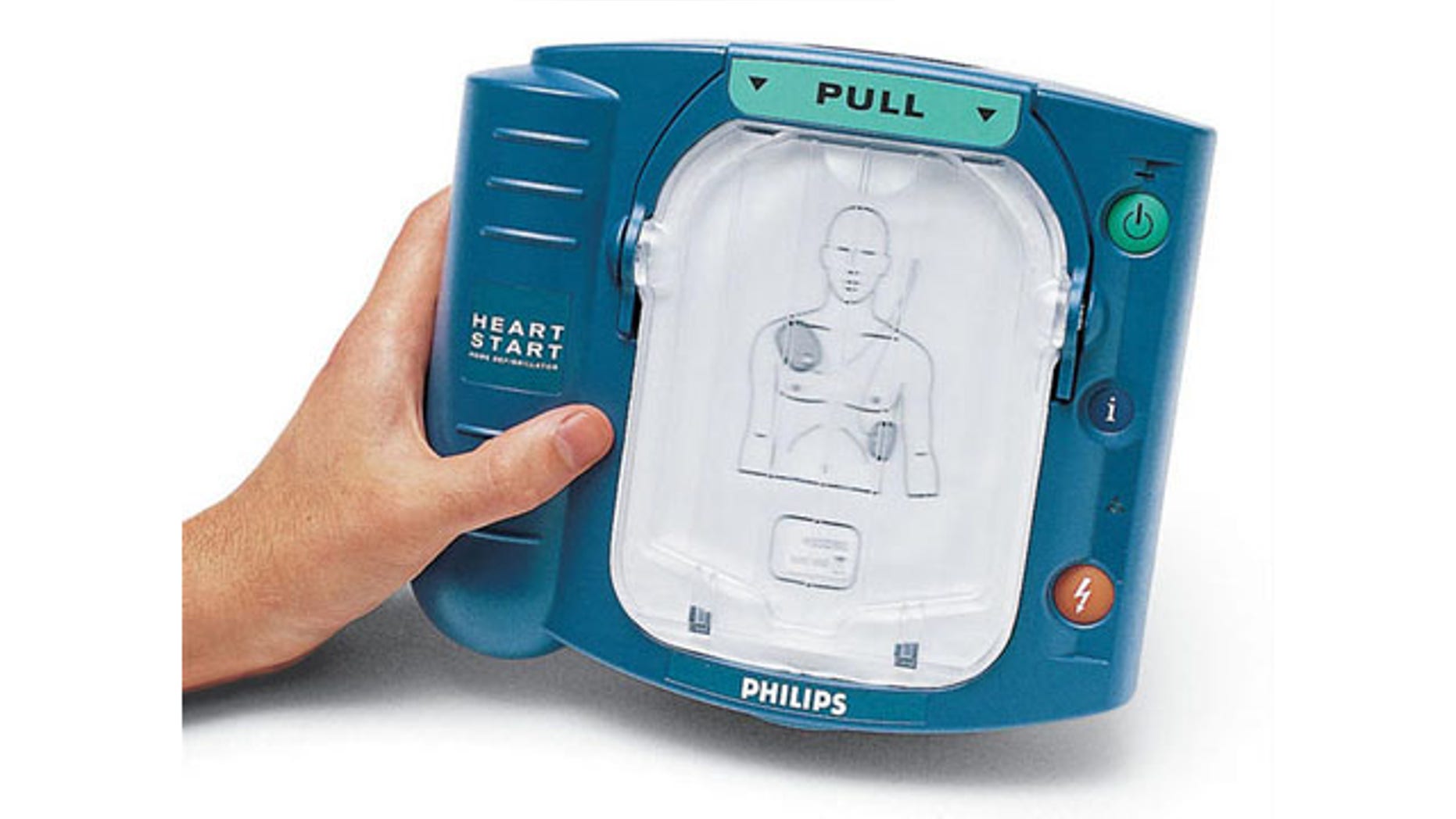 December 3, 2013: A Philips HeartStart defibrillator (AP)