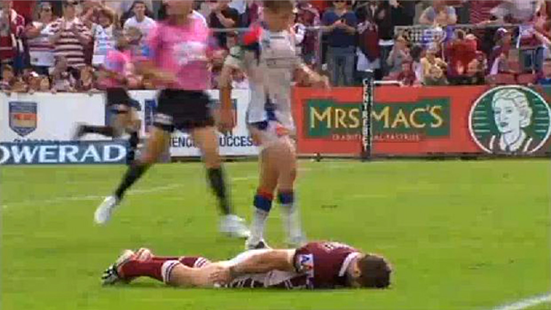 Rugby star David Williams showed off his