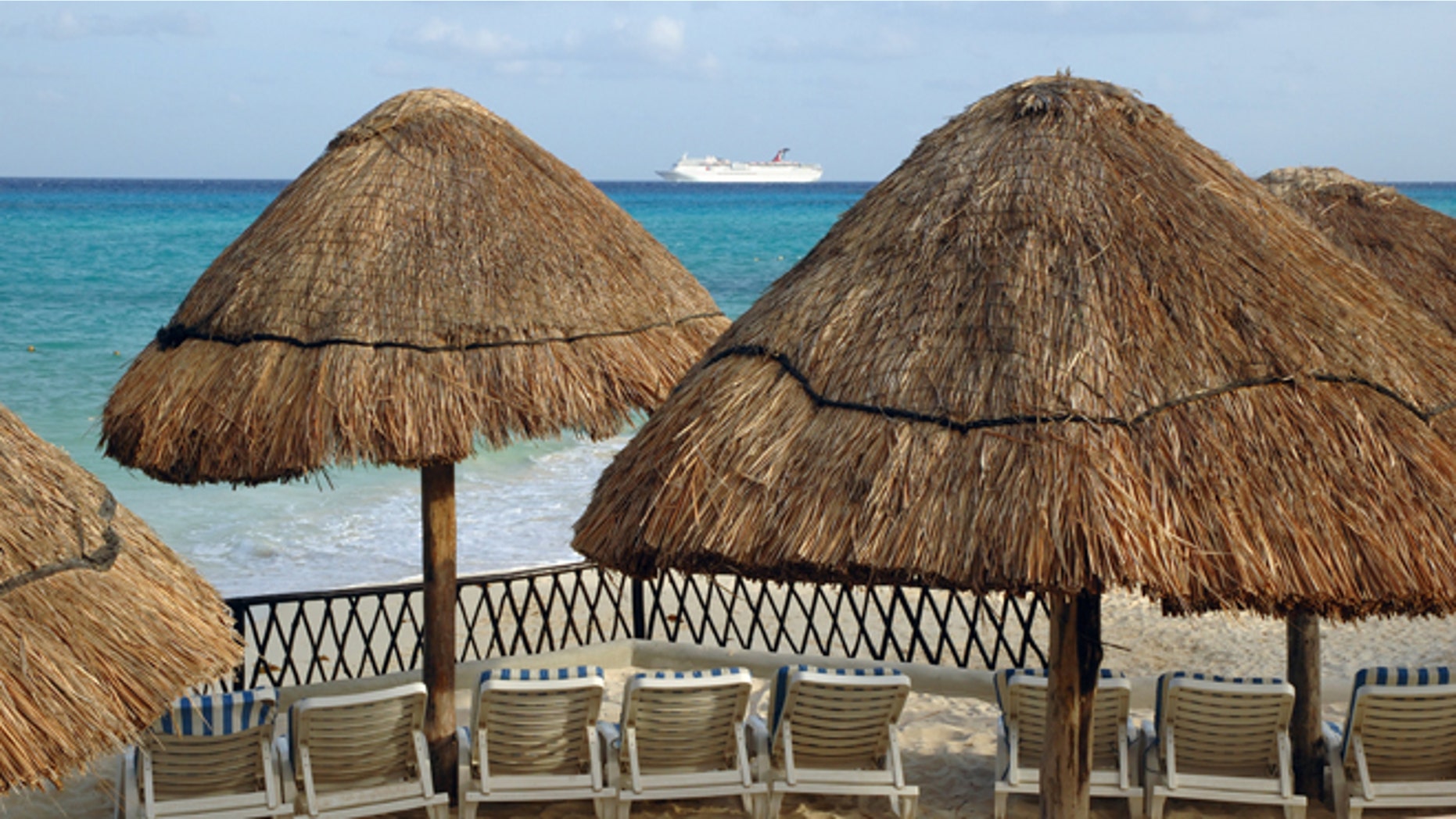 Lounge Chairs, Playa del Carmen, Mexico. (Photo by: Universal Images Group via Getty Images)