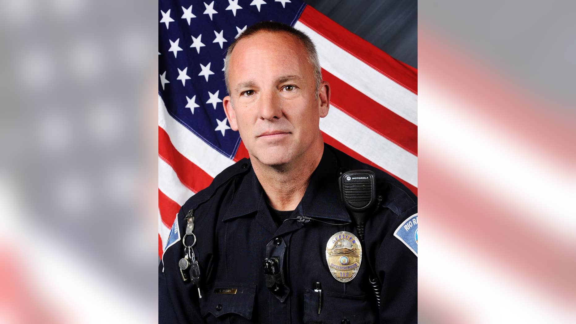 This undated photo provided by the Rio Rancho Police Department shows Officer Gregg Benner. The officer was shot and killed during a traffic stop on Monday, May 25, 2015, in Rio Rancho, N.M. (Rio Rancho Police Department via AP)
