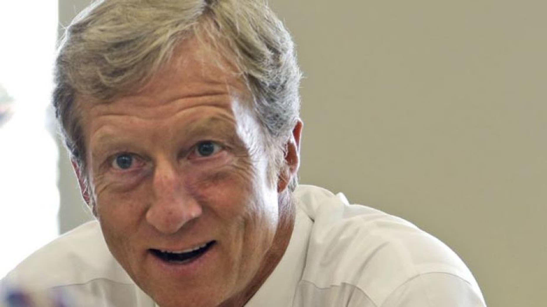 Sept. 25, 2013: In this file photo, businessman Tom Steyer talks during a meeting to announce the launch of a group called Virginians for Clean Government at Virginia Commonwealth University in Richmond, Va. (AP)