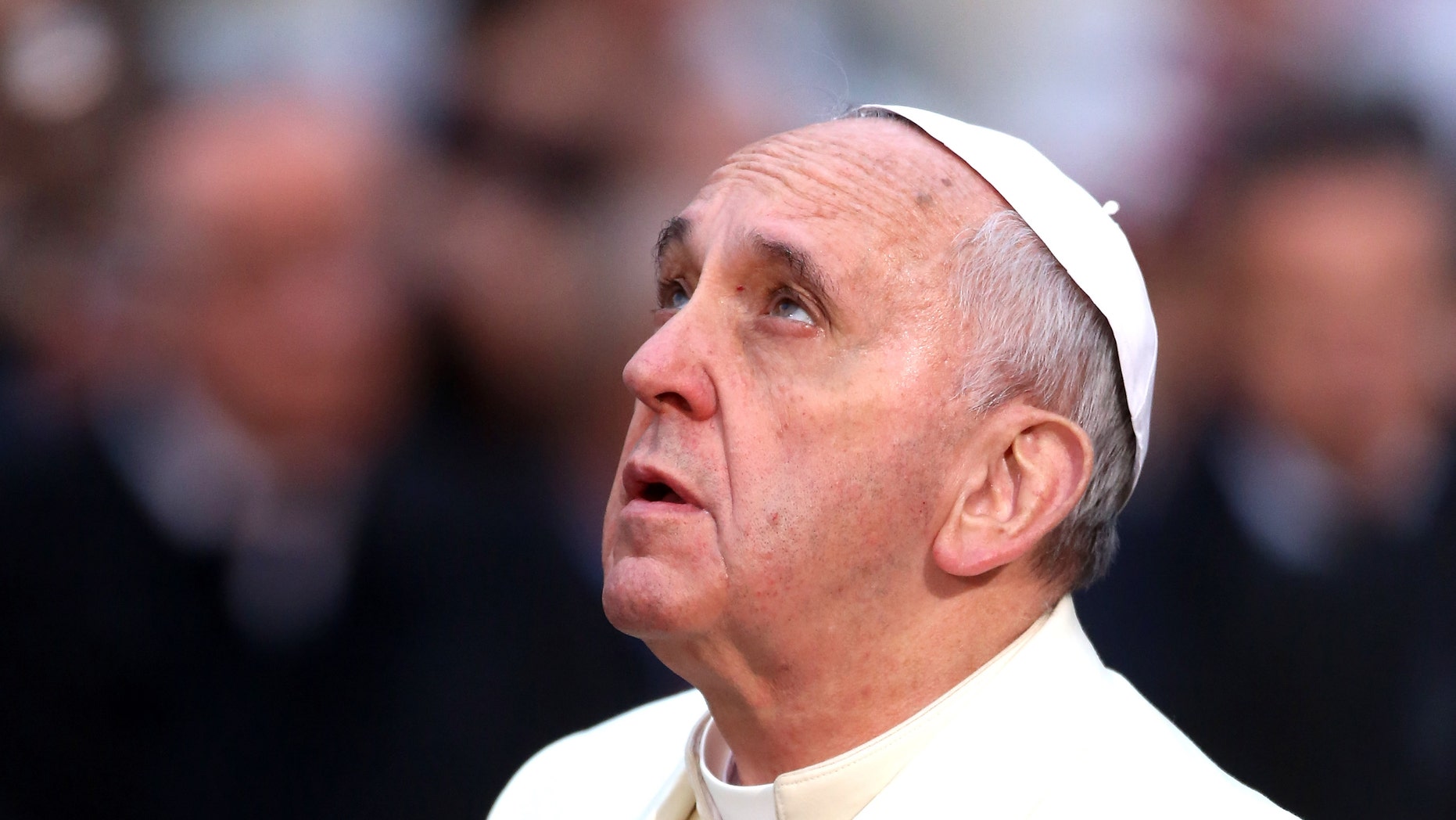 File photo: Pope Francis prays.