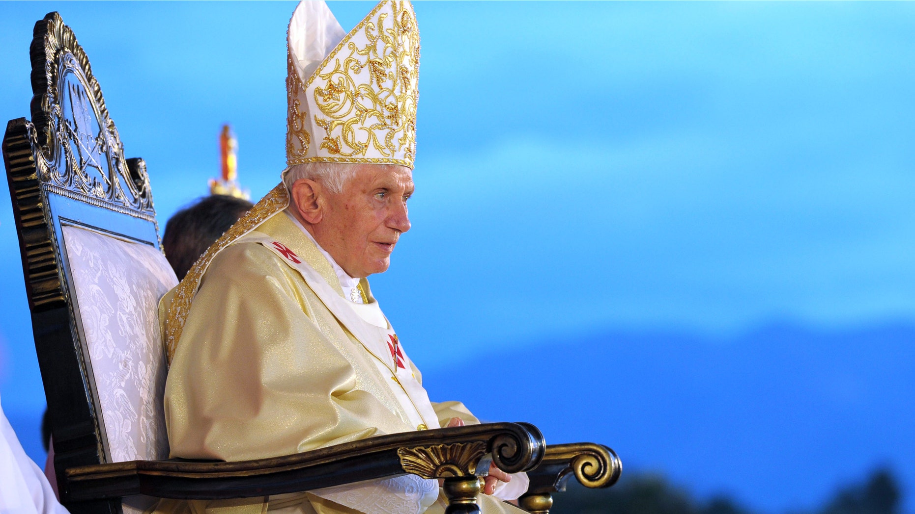 Pope Benedict XVI celebrates a mass at Revolution Square in Santiago de Cuba, Cuba, on Monday. (AP Photo/Osservatore Romano)