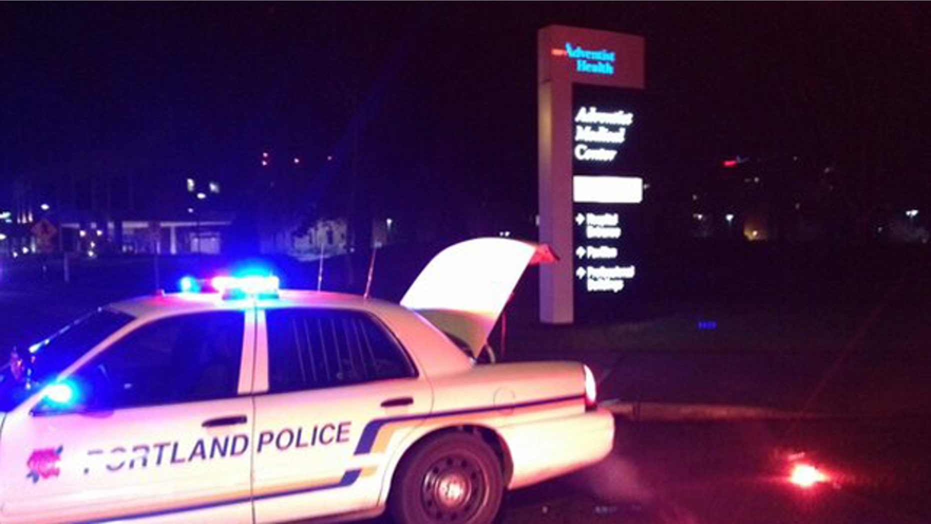 Feb. 17, 2013: Police investigate a shooting near a Portland hospital.